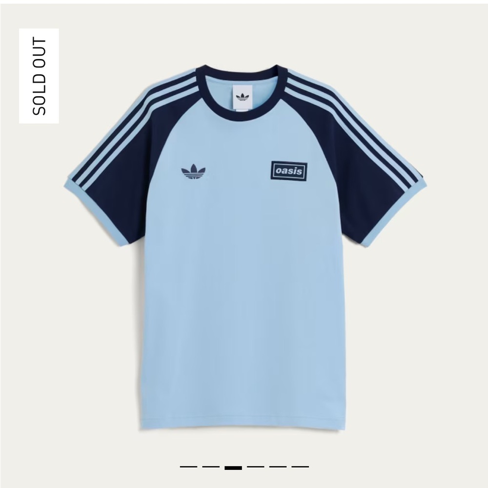 adidas x Oasis Tour 3-Stripes T-Shirt NWT